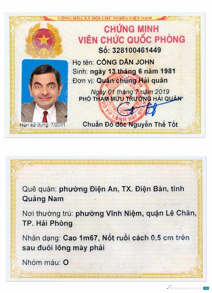Download Vietnam ID card version 3 Photoshop template